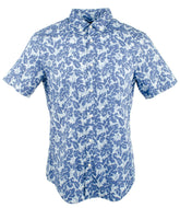 Michael Kors Men's Slim Fit Button Front Short Sleeve Shirt